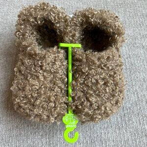 Crocs Kids Sz C11 Classic Doodle Lined Clog Sepia Warm Fuzzy Fur